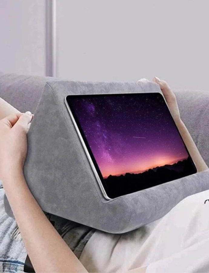 Suede Pillow Tablet Stand