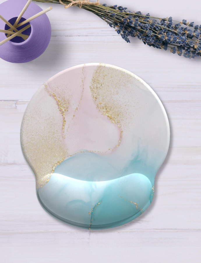 Rosa Azul Mouse Pad with Wrist Rest