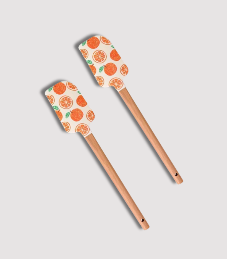 Silicone Spatula Set of 2 - Orange