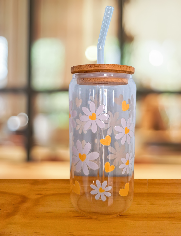 Daisy Glass Cup - 550ml
