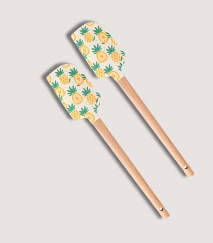 Silicone Spatula Set of 2 - Pineapple
