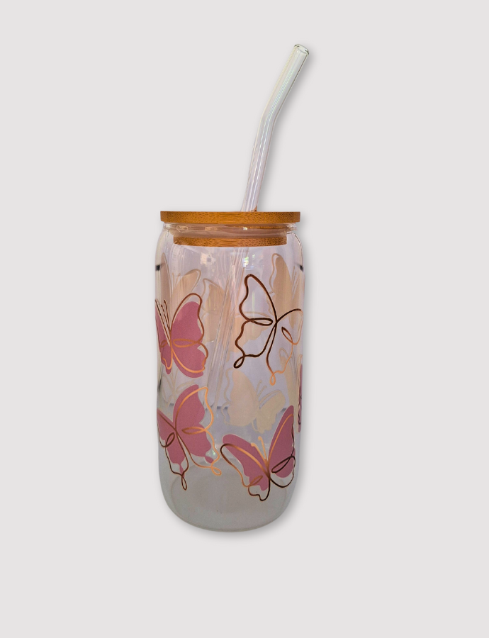 Butterfly Glass Cup - 550ml