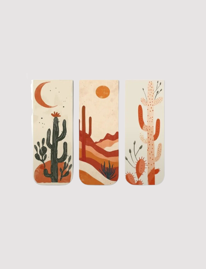 Cactus B Magnetic Bookmark - 3pack