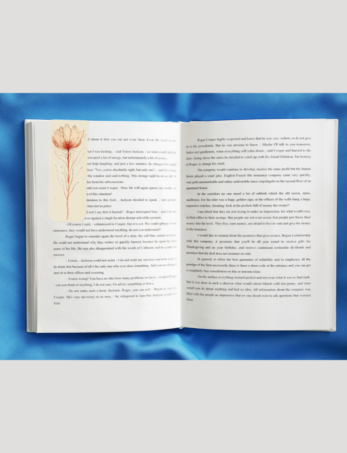 Floral B Magnetic Bookmark - 3pack