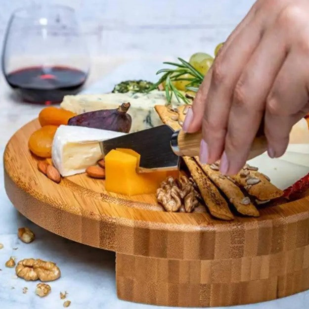 Wooden Cheese Board & Knife Set