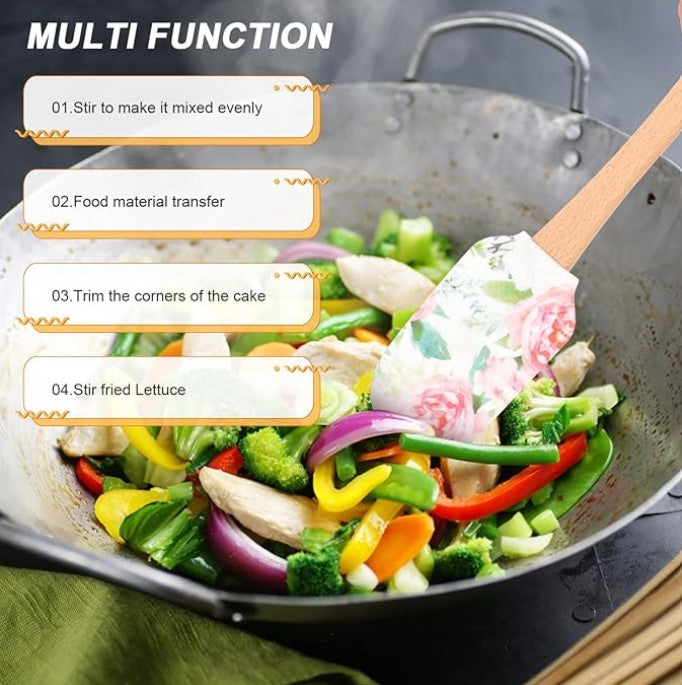 Silicone Spatula Set of 2 - Floral Carnation