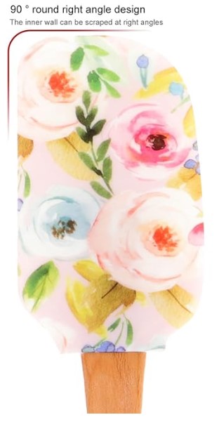 Silicone Spatula Set of 2 - Pink Floral