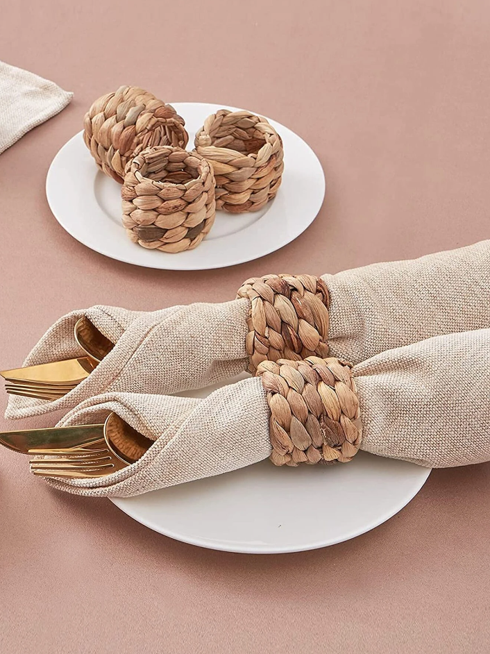 Woven Napkin Rings - Set of 4