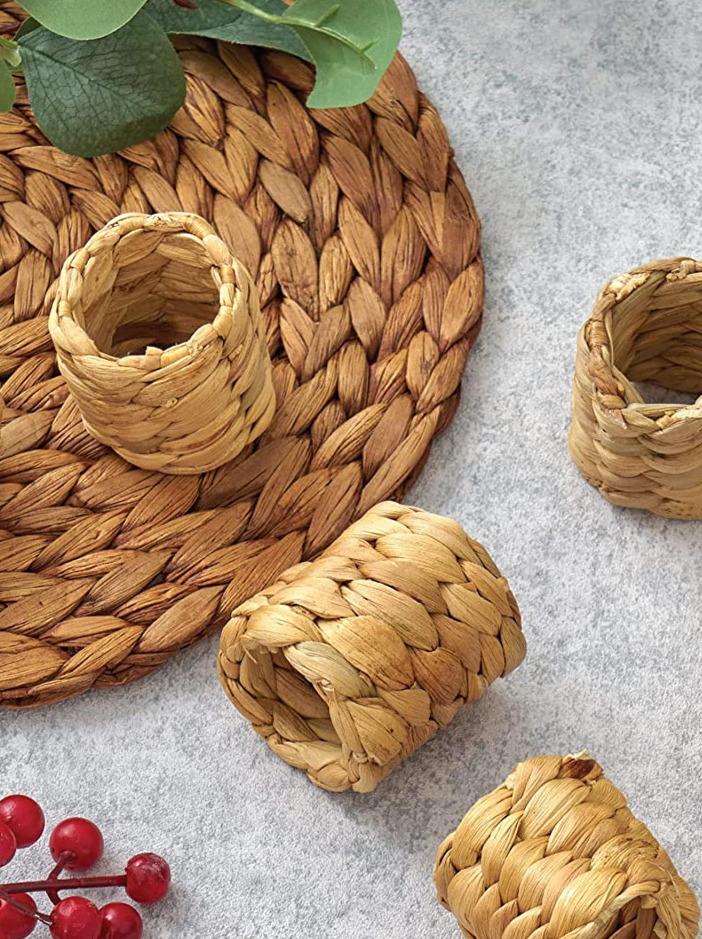 Woven Napkin Rings - Set of 4