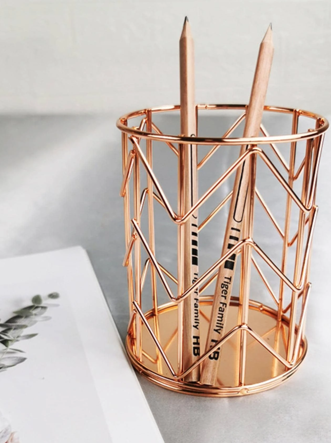 Rose Gold Pen Holder