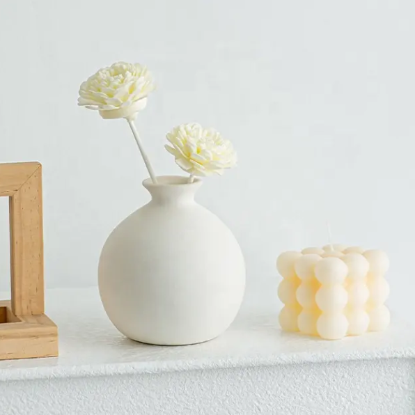 Mini White Vase Set