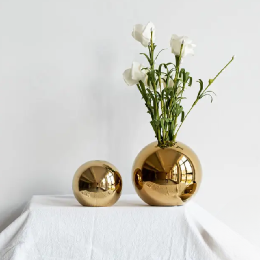 Golden Sphere Vase