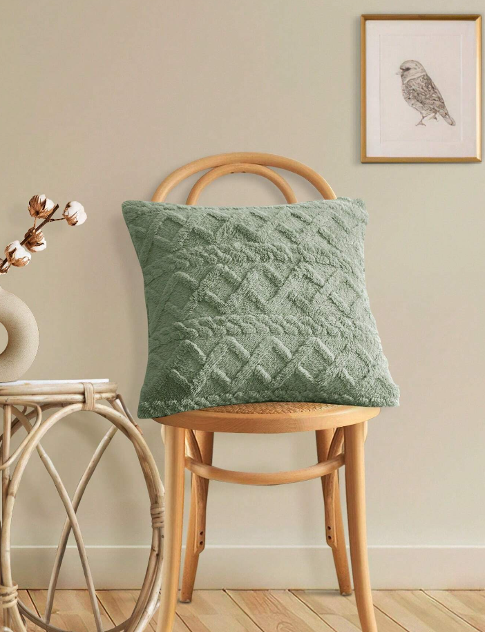 Jacquard Green Scatter Cushion