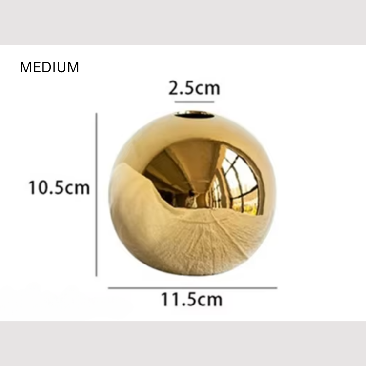 Golden Sphere Vase