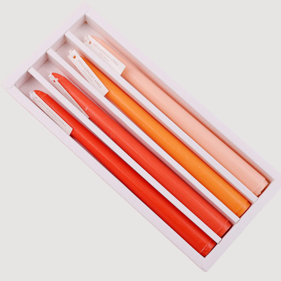 Pastel Scented Candle - Orange - 4 pack