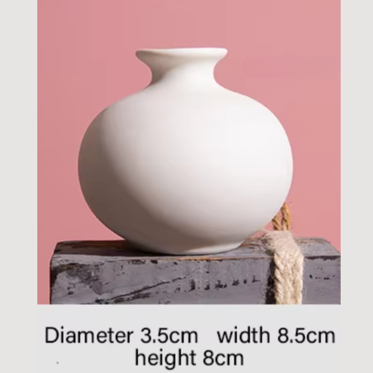 Mini White Vase Set