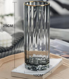 Gold Rim Textured Vase