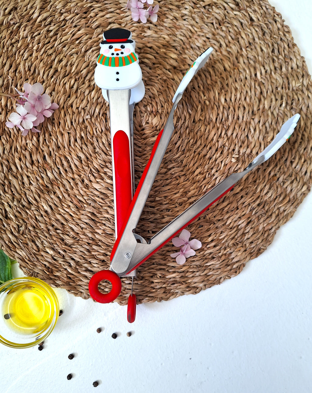 Snowman Kitchen Tongs