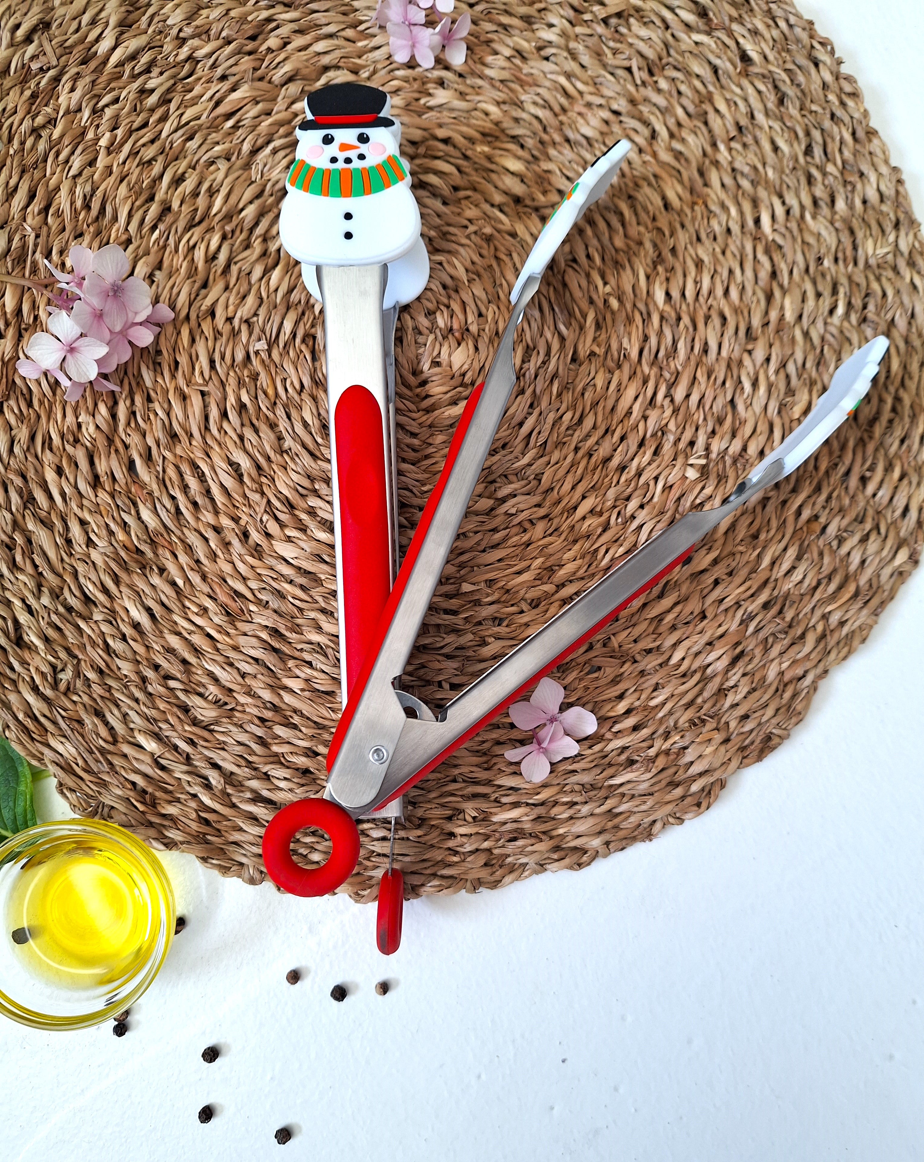 Snowman Kitchen Tongs