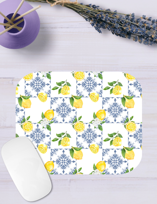 Lemon Mosaic Mouse Pad