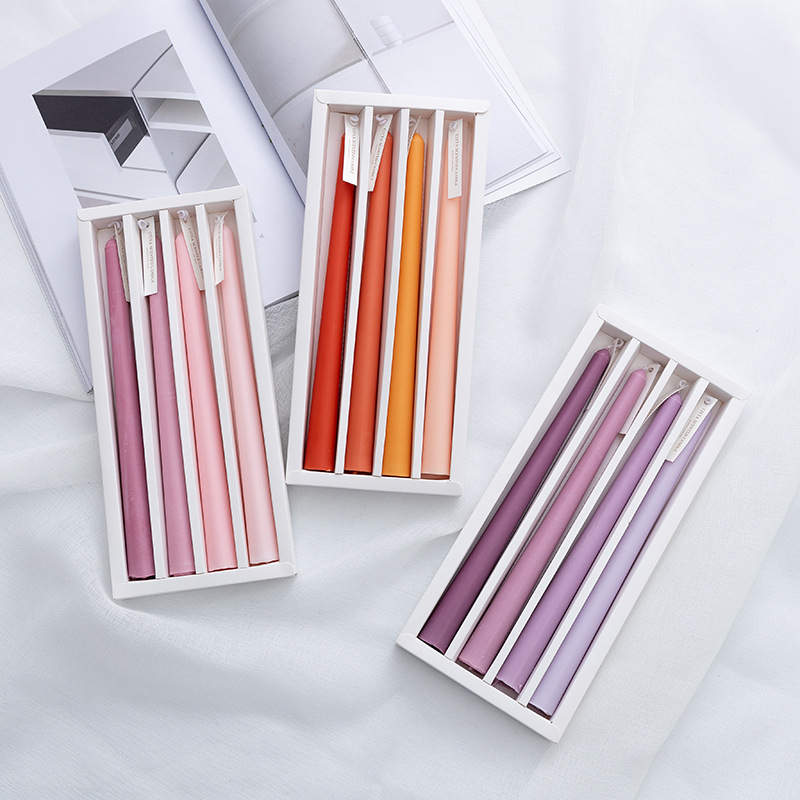 Pastel Scented Candle - Purple - 4 pack