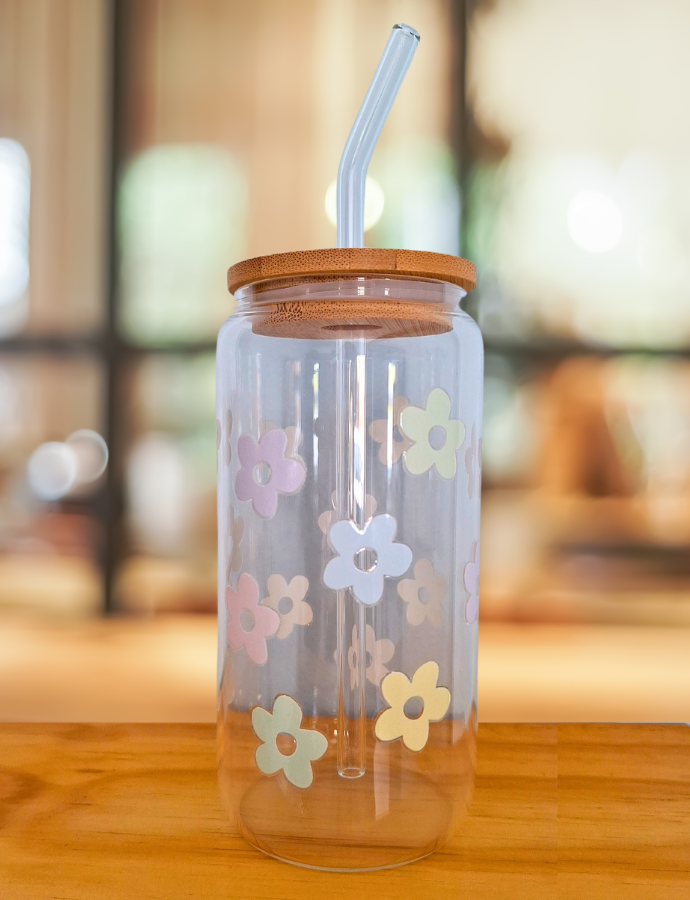 Flower Glass Cup - 550ml
