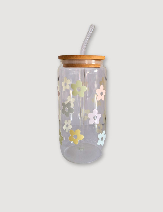 Flower Glass Cup - 550ml