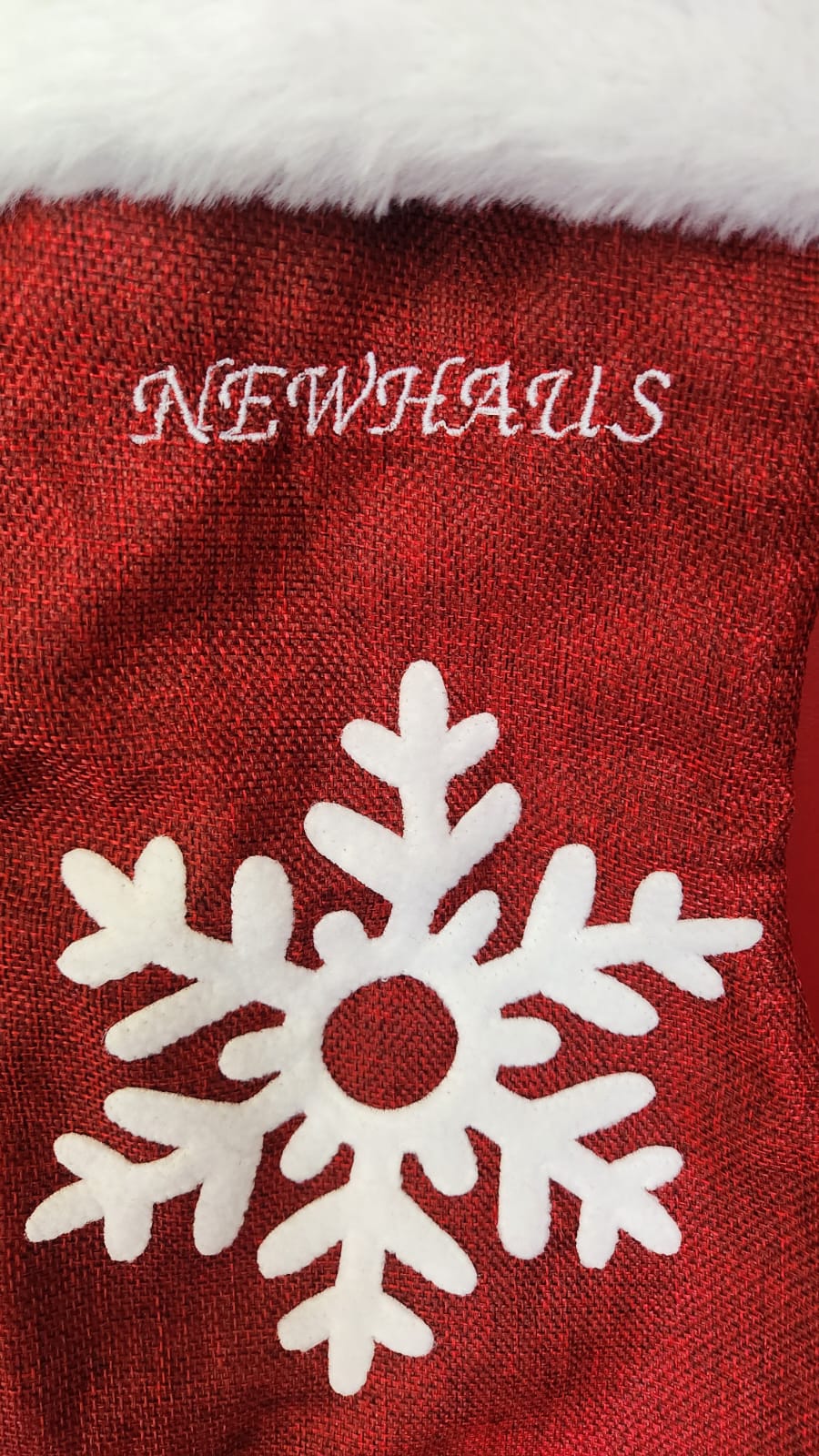 Customizable Christmas Stocking - Snowflake