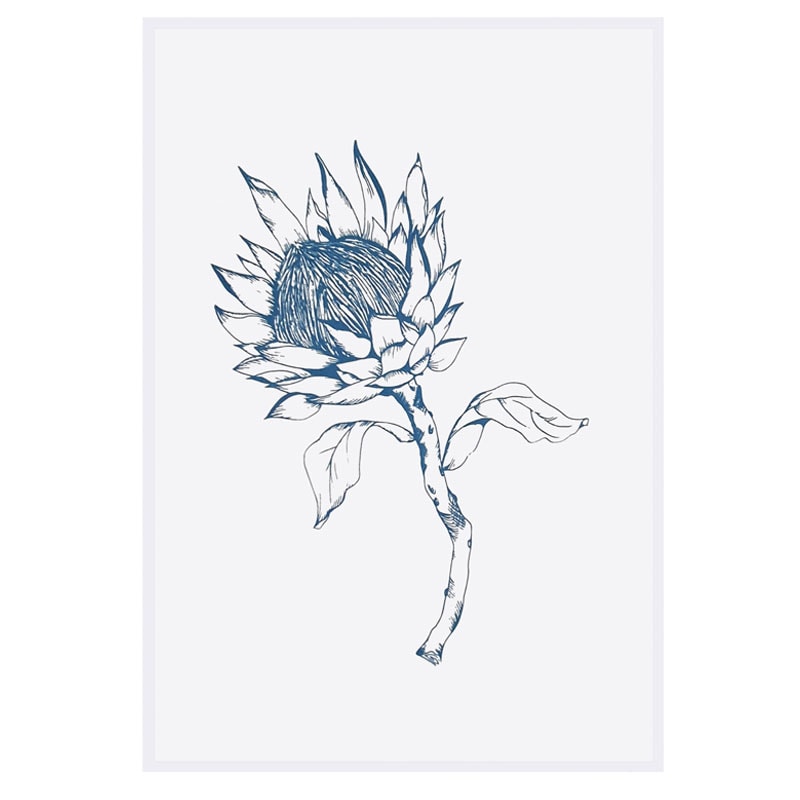 Blue King Protea - Tea Towel
