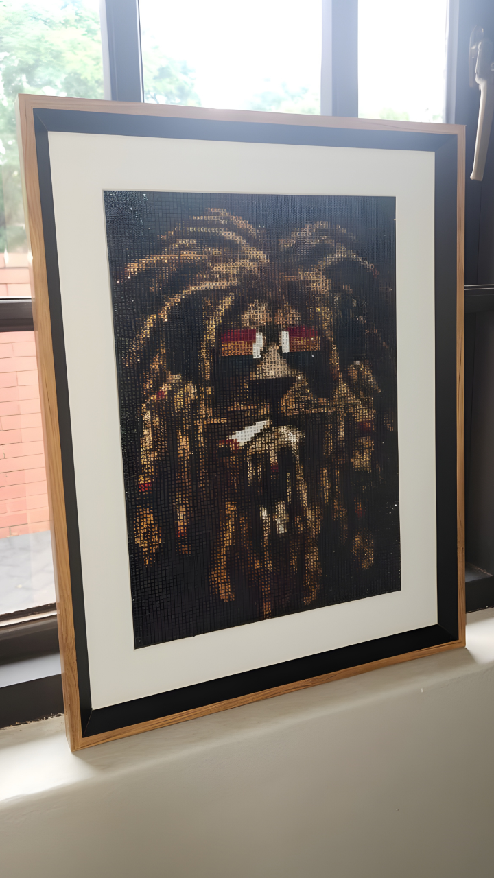 Rasta Majesty Lion Diamond Dot Artwork