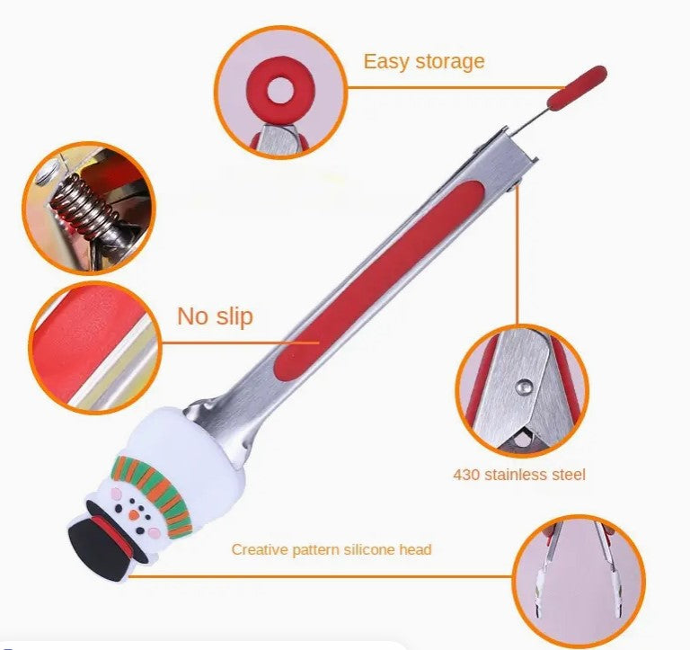 Snowman Kitchen Tongs