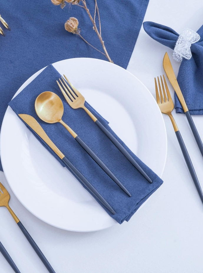 Dallas Blue Table Napkins - Set of 4