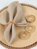 Rattan Napkin Rings - Set of 4