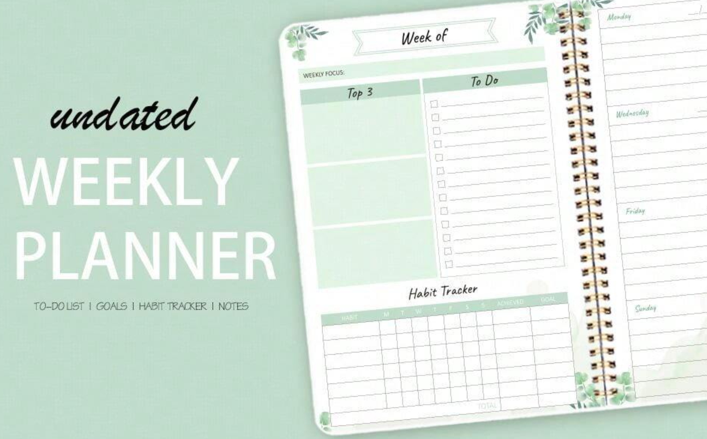 Weekly Planner Notebook - A5