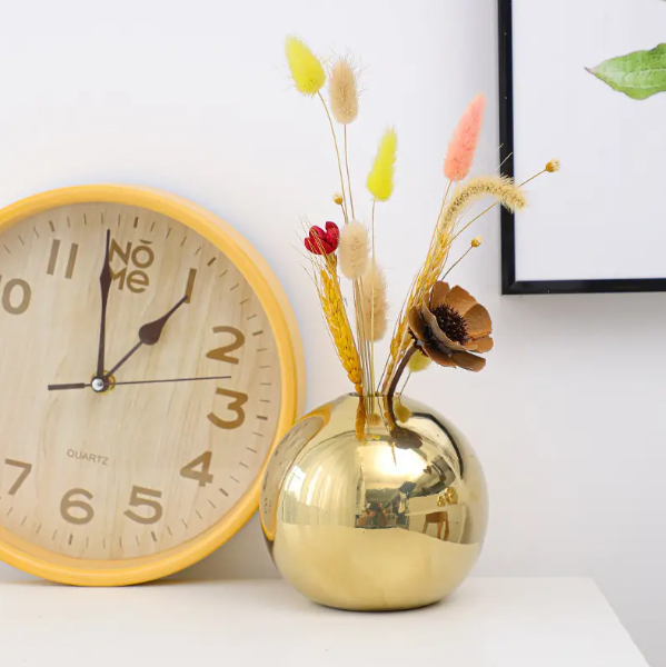 Golden Sphere Vase