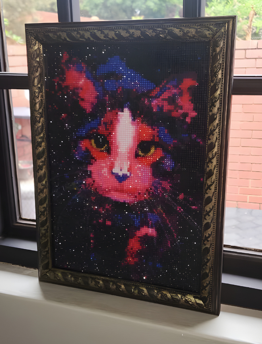Cosmic Whiskers Diamond Dot Artwork