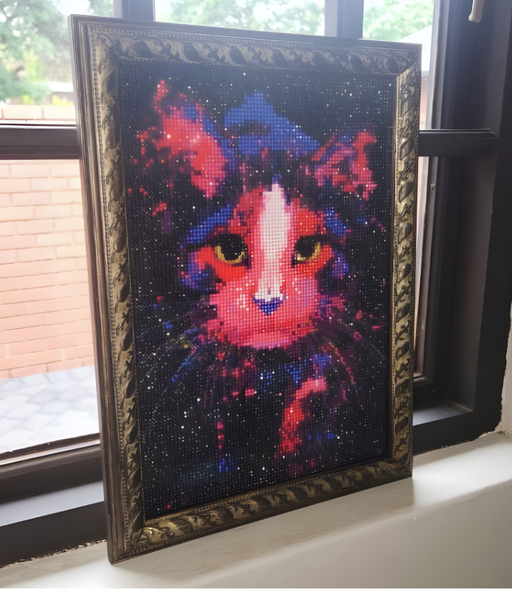 Cosmic Whiskers Diamond Dot Artwork