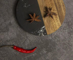 Marble & Wood Coasters - Round - 2pack
