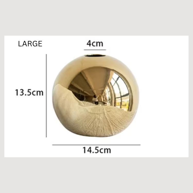Golden Sphere Vase