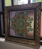 Golden Harmony Diamond Dot Artwork