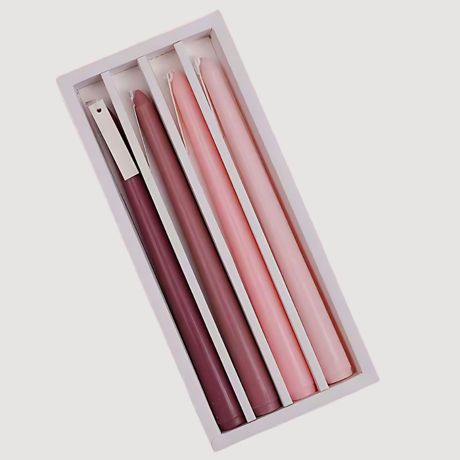 Pastel Scented Candle - Pink - 4 pack