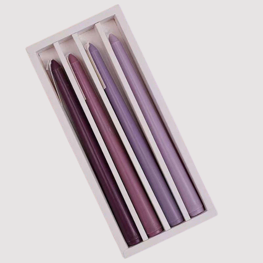 Pastel Scented Candle - Purple - 4 pack
