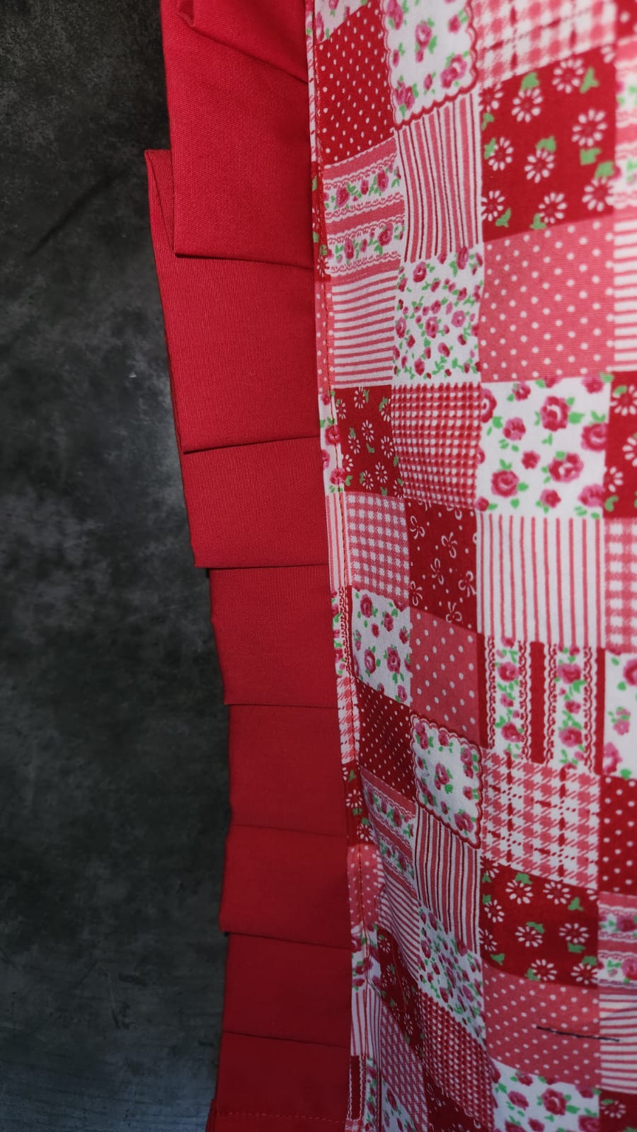 Patchwork Ruffle cushion cover