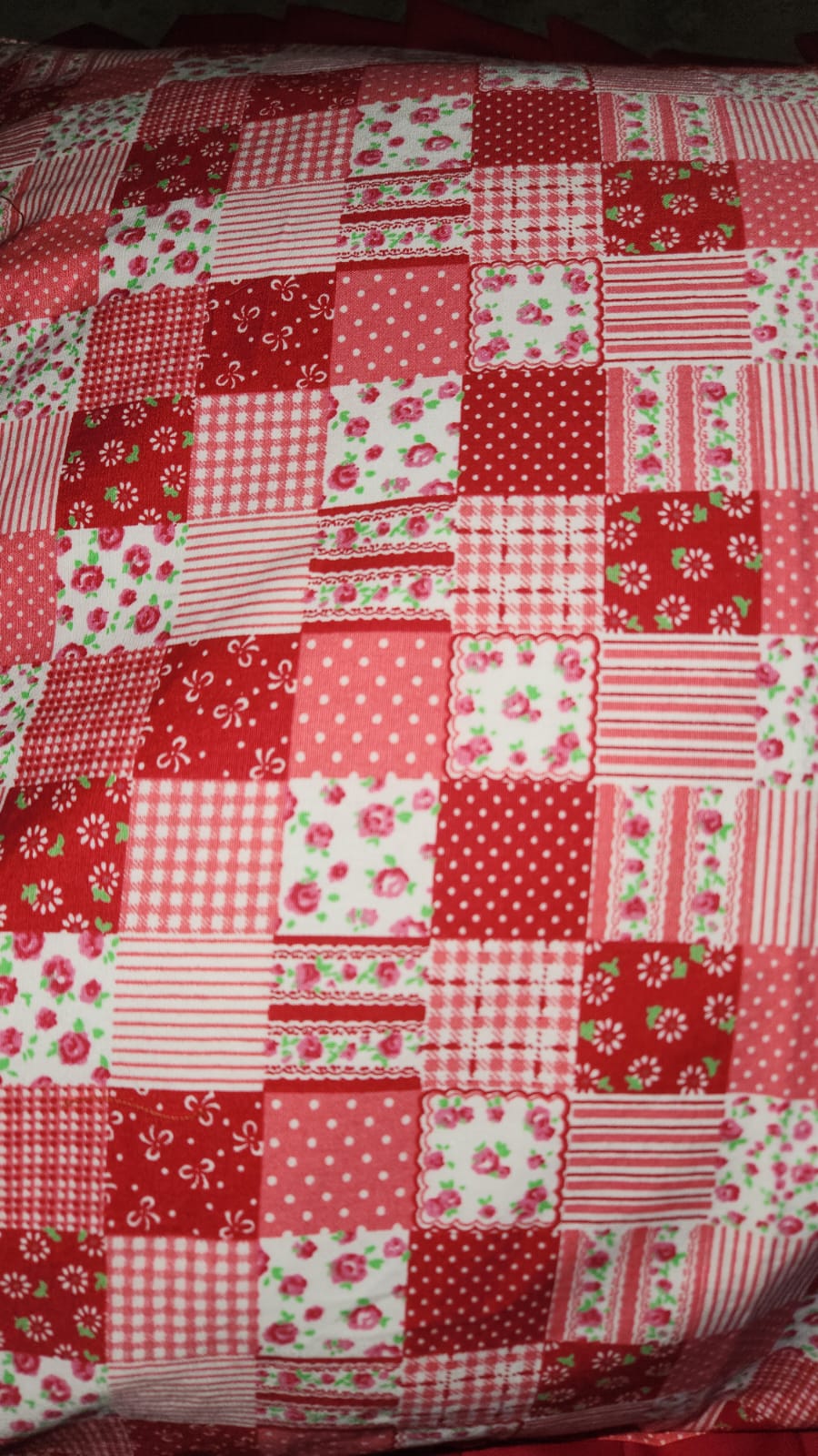 Patchwork Ruffle cushion cover